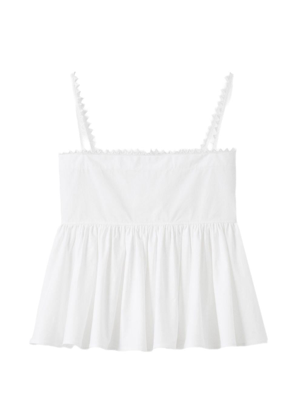 JACQUEMUS Top 'Le Haut Traversin' bianco svasato 