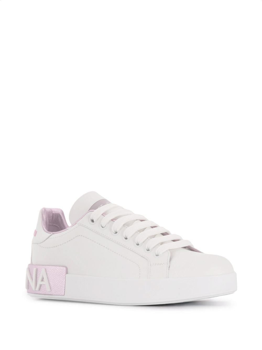 DOLCE e GABBANA Sneakers in pelle bianca 