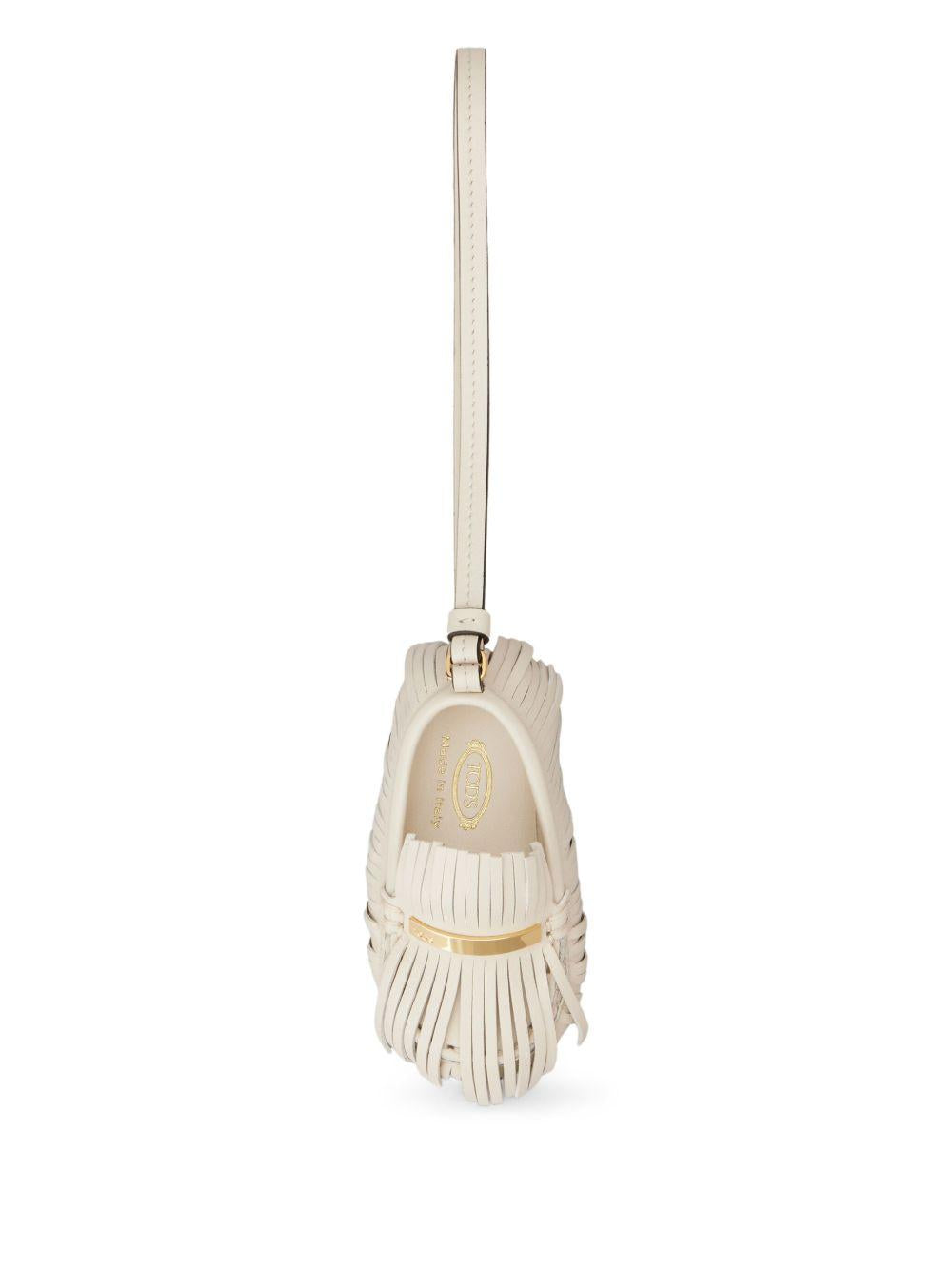TODS Portachiavi a forma di mocassino bianco 