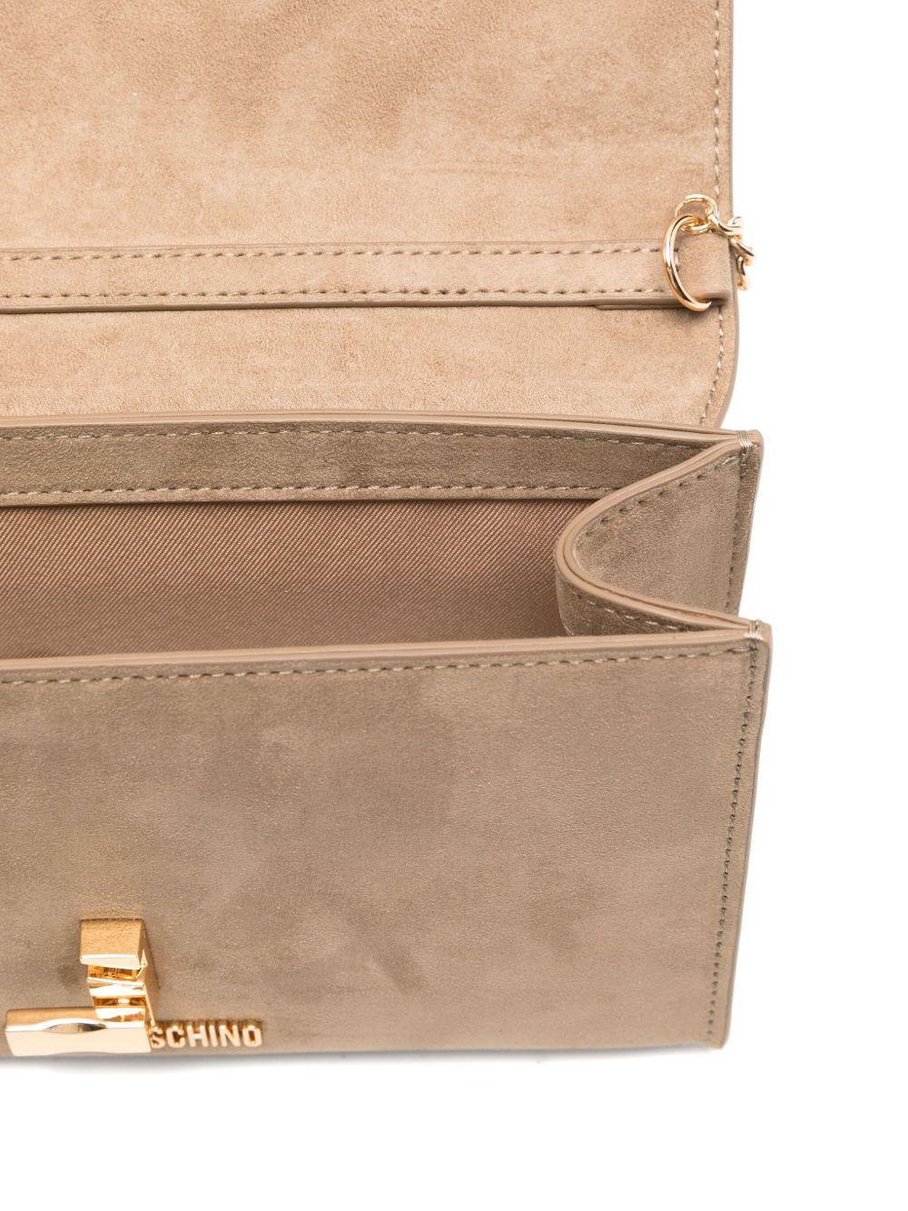 LOVE MOSCHINO Borsa a tracolla in suede con chiusura a cuore 
