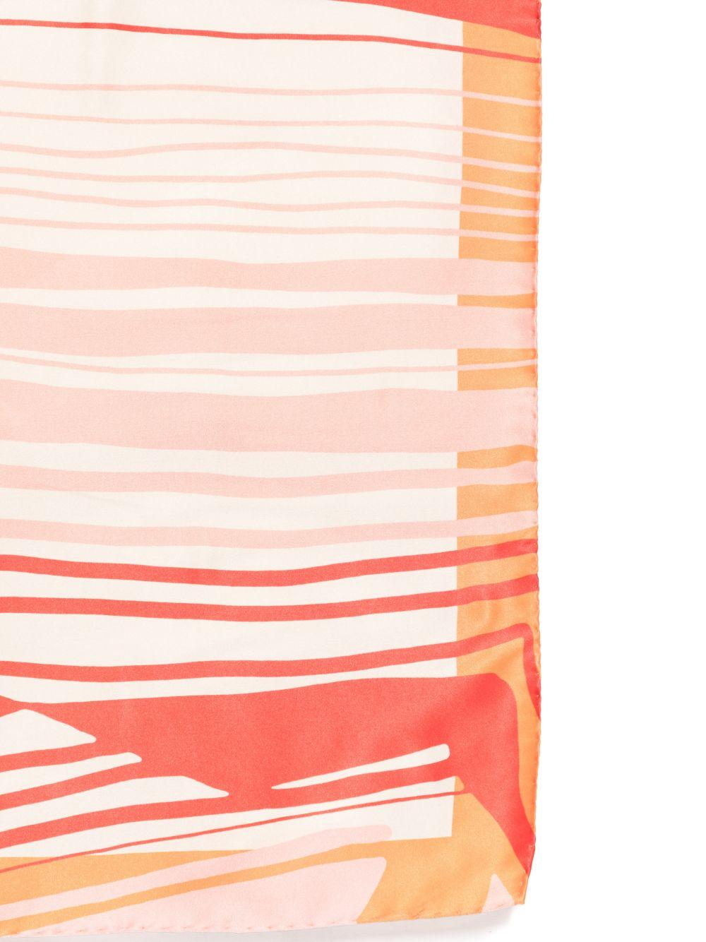RAQUEL DINIZ Foulard con fantasia a righe arancione 