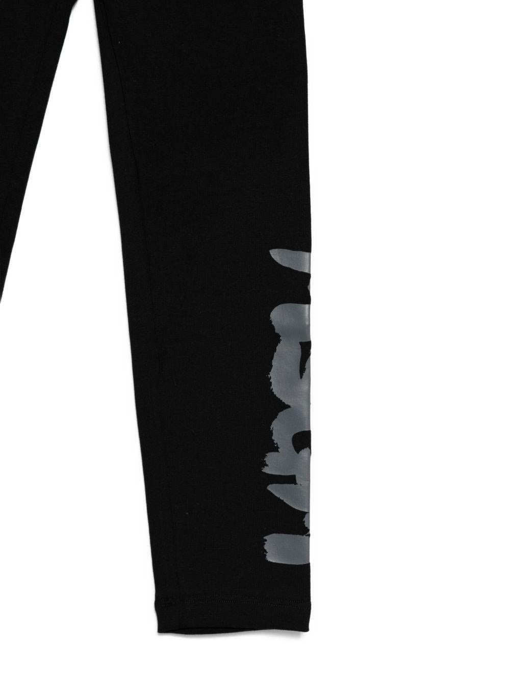 MSGM Leggins in cotone nero 