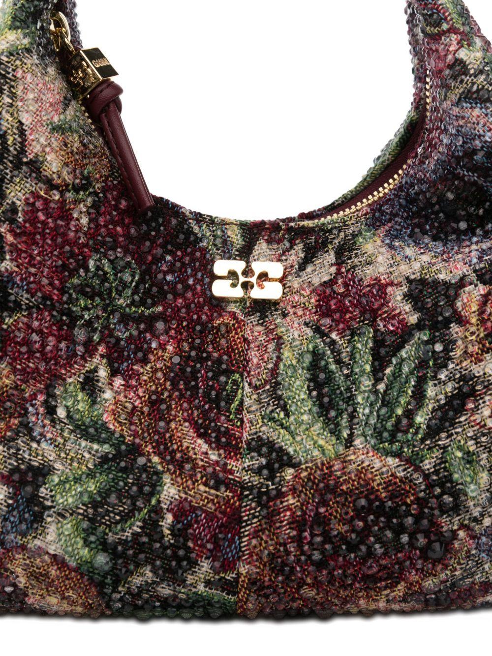 GANNI Borsa hobo Mini Tapestry Strass 
