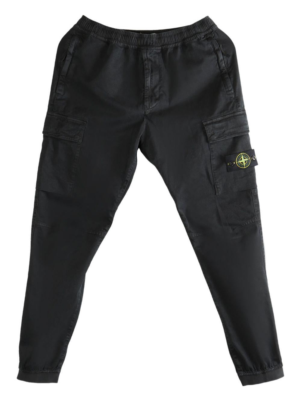 STONE ISLAND Pantalone cargo con patch logo 