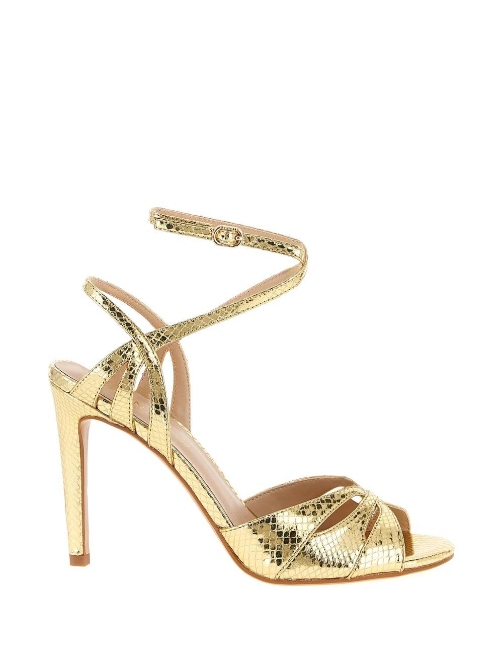 TWINSET Sandali con tacco dorati metallizzati 