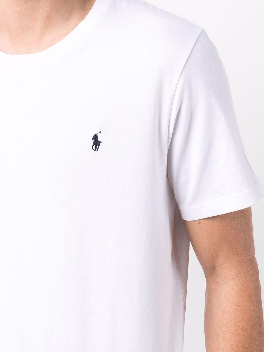 POLO RALPH LAUREN T-shirt in cotone bianco con logo 