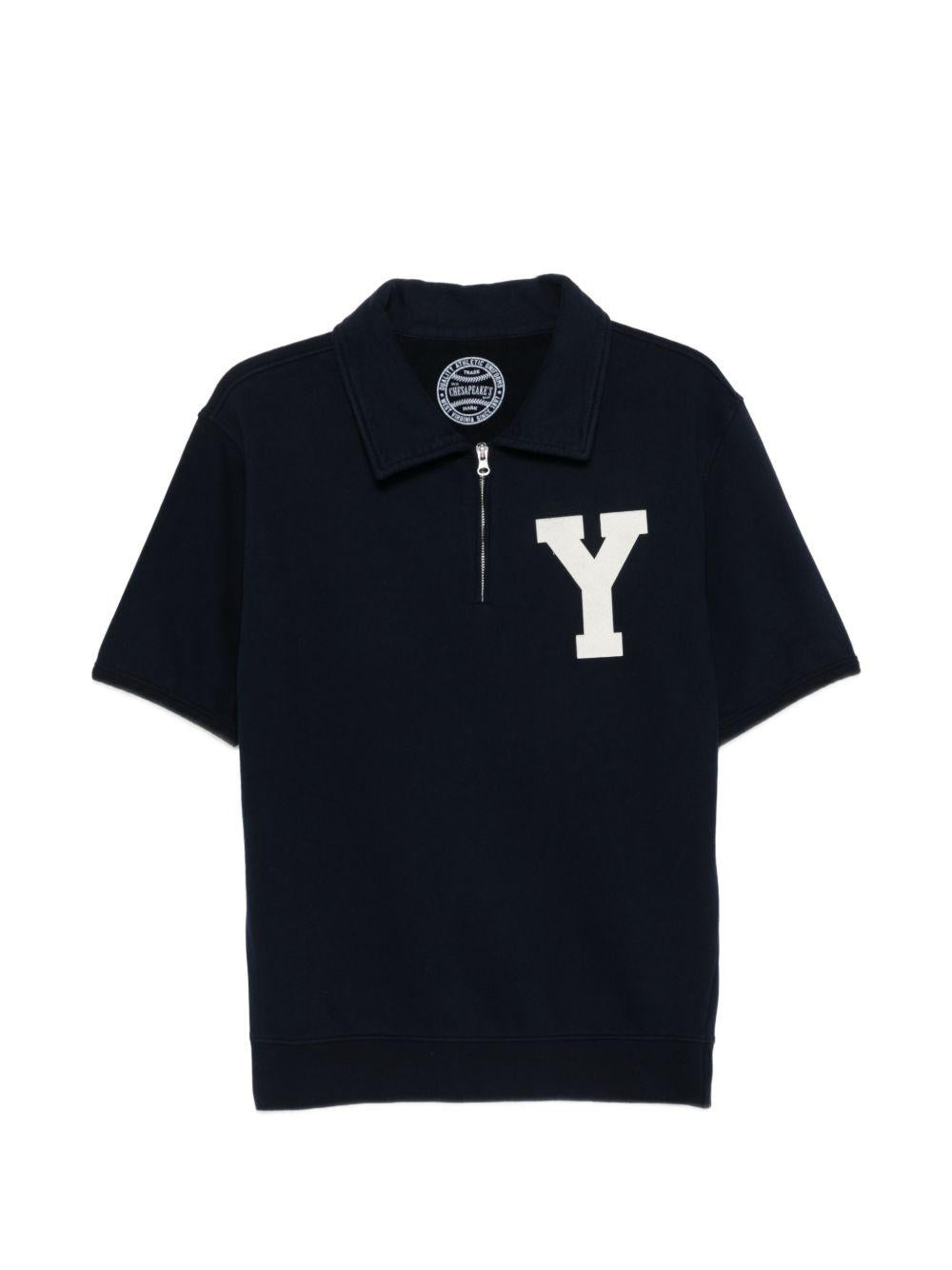 CHESAPEAKES Polo Yankees blu navy con zip 