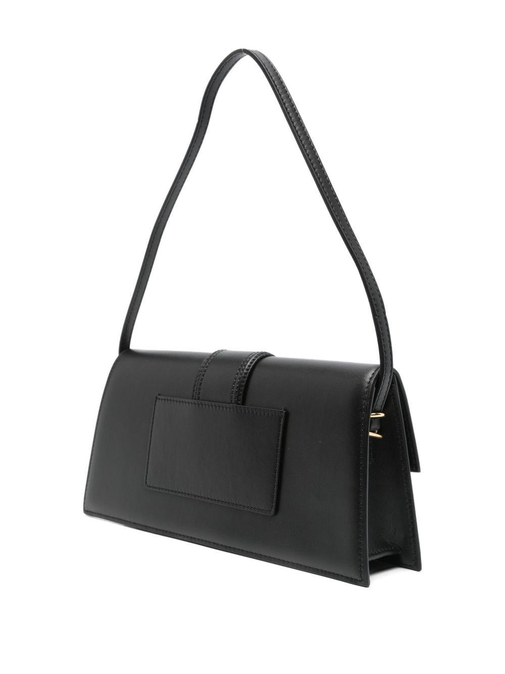 JACQUEMUS Borsa a mano nera "Le Bambino Long" con logo 