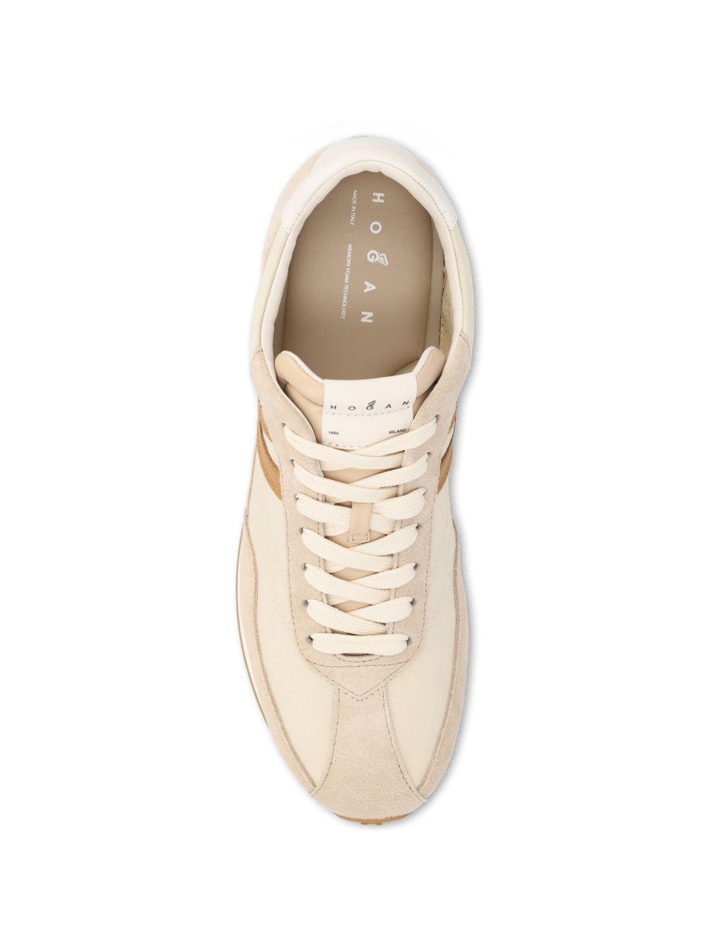 HOGAN Sneakers Athletics in suede e tessuto beige 