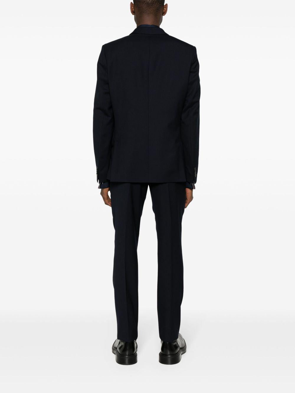 PAUL SMITH Completo in lana blu navy con giacca monopetto 