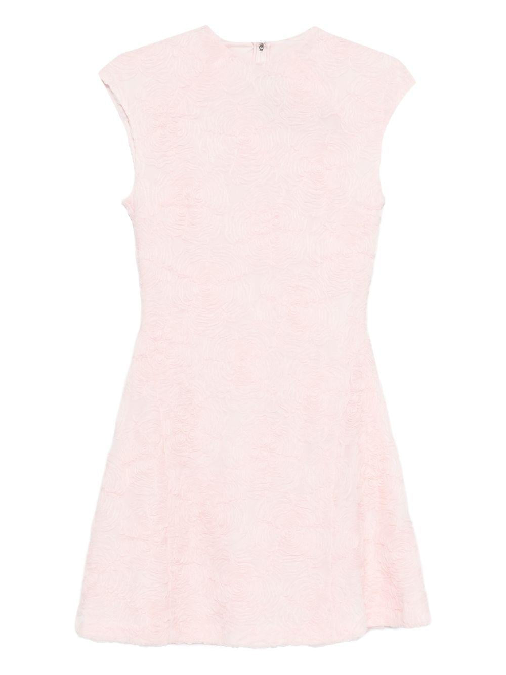 ROTATE Abito corto con ricami floreali rosa 