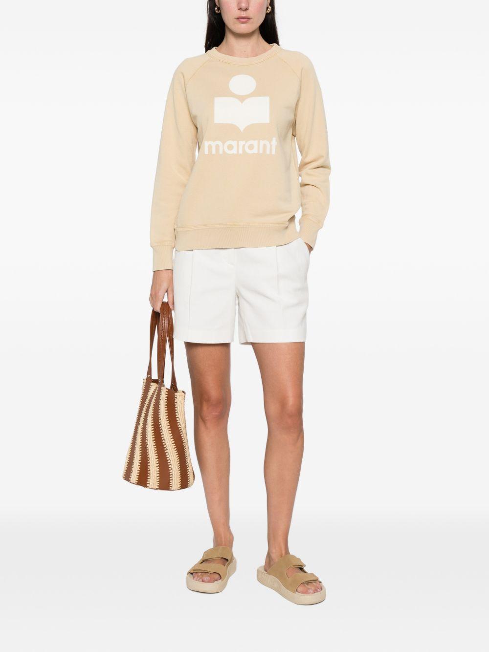 MARANT ETOILE Felpa gialla con logo cucito 