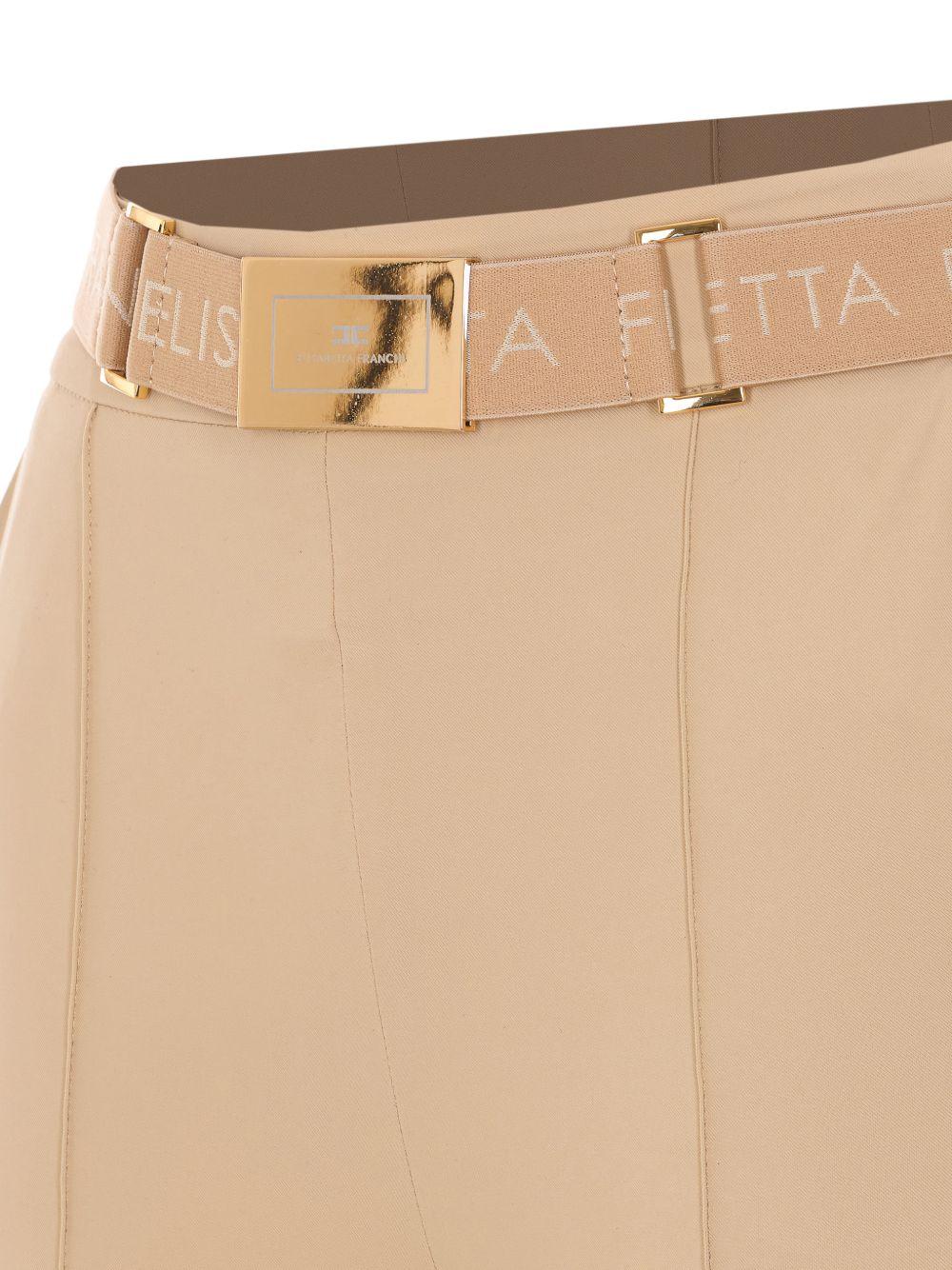 ELISABETTA FRANCHI Pantaloni slim con cintura logata 