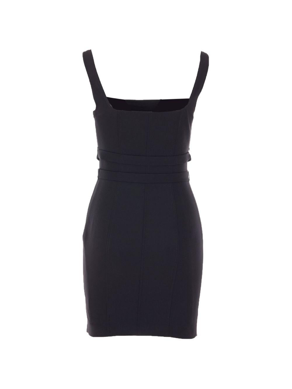 LIUJO Abito nero con cintura in vita 