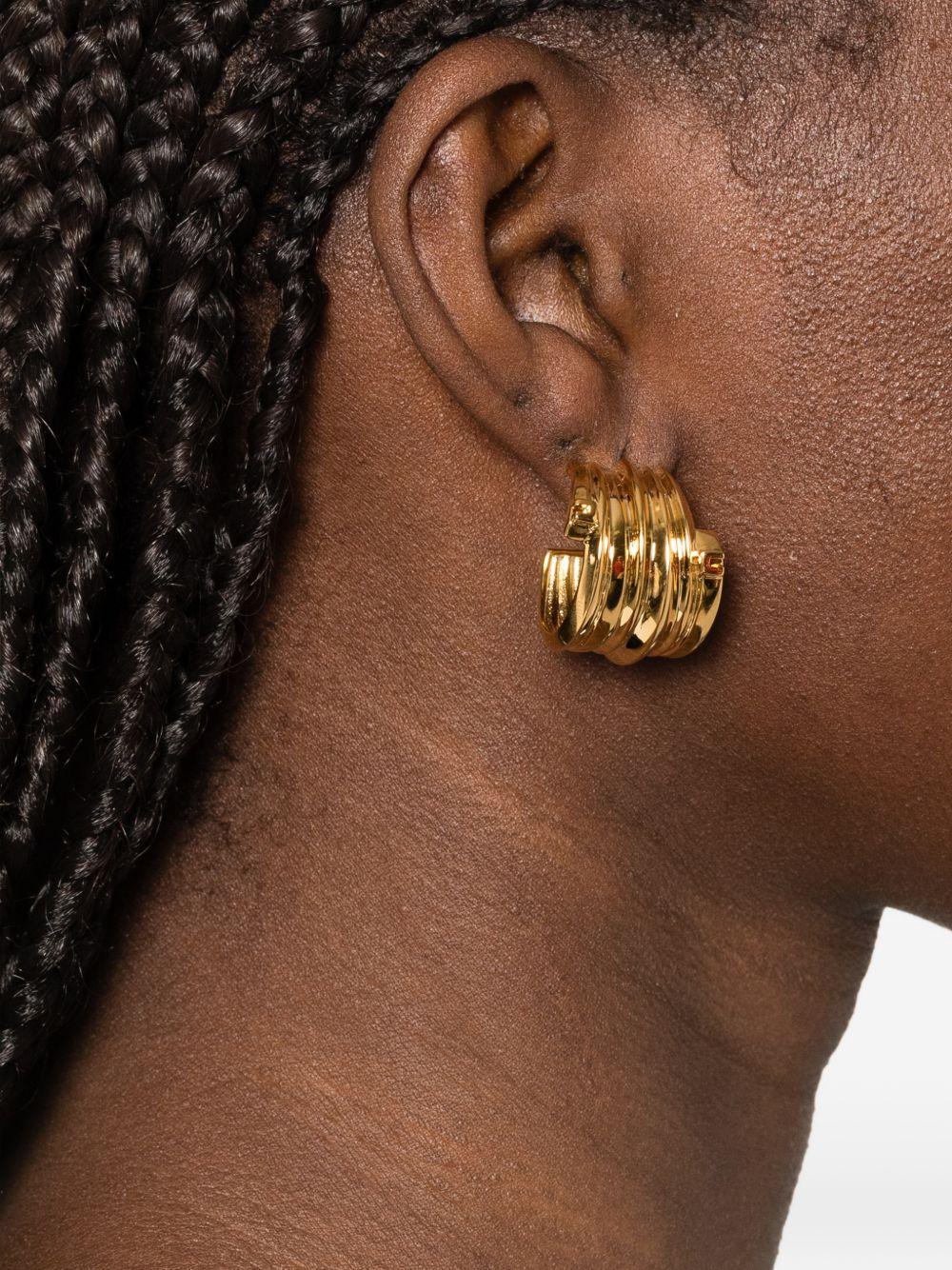 ELISABETTA FRANCHI Orecchini dorati a semicerchio 