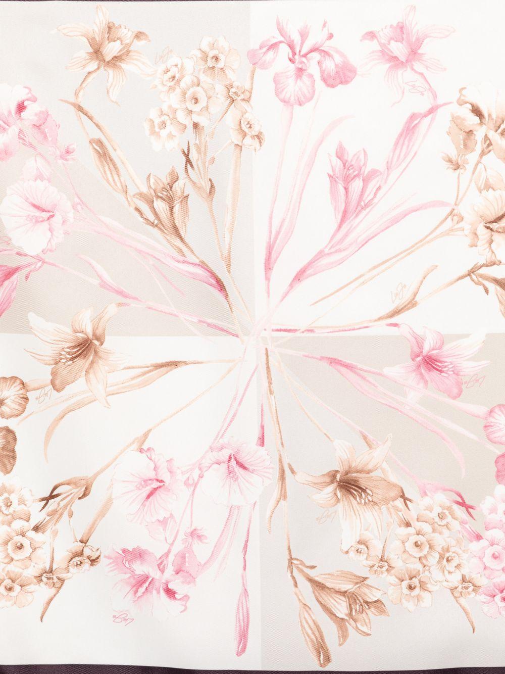 LIUJO Elegante foulard rosa con stampa floreale 