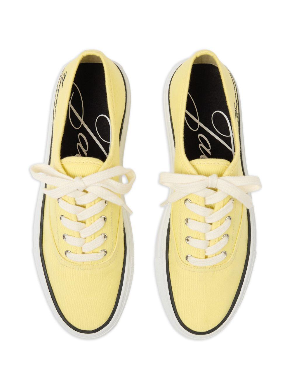 JACQUEMUS Skate sneakers in cotone giallo 