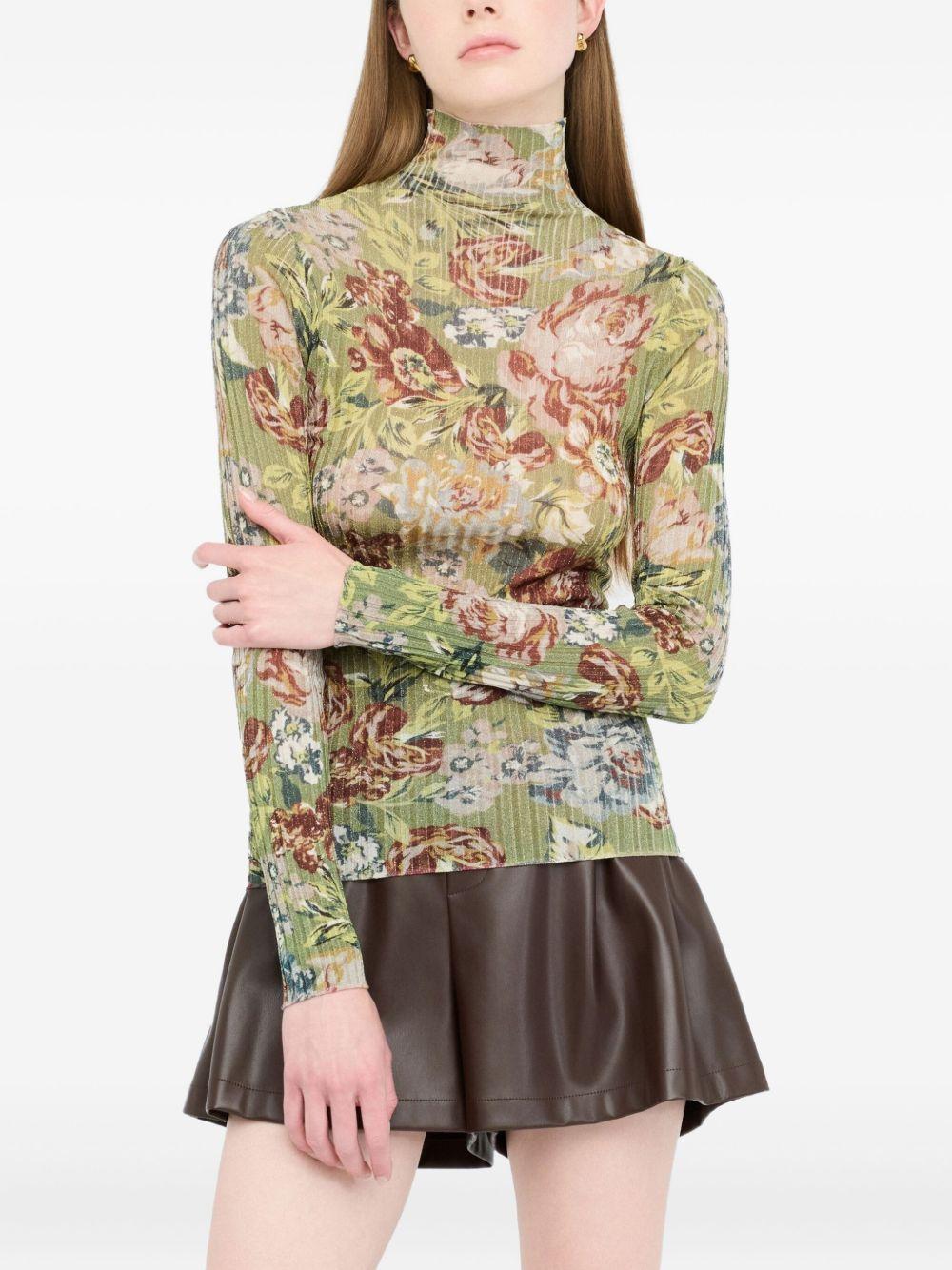 LIUJO Maglia a collo alto con fantasia 