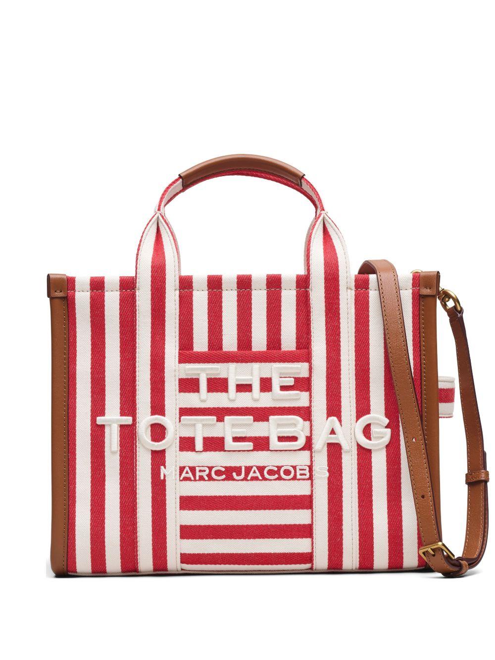 MARC JACOBS The Stripe Canvas Medium Tote Bag a righe 
