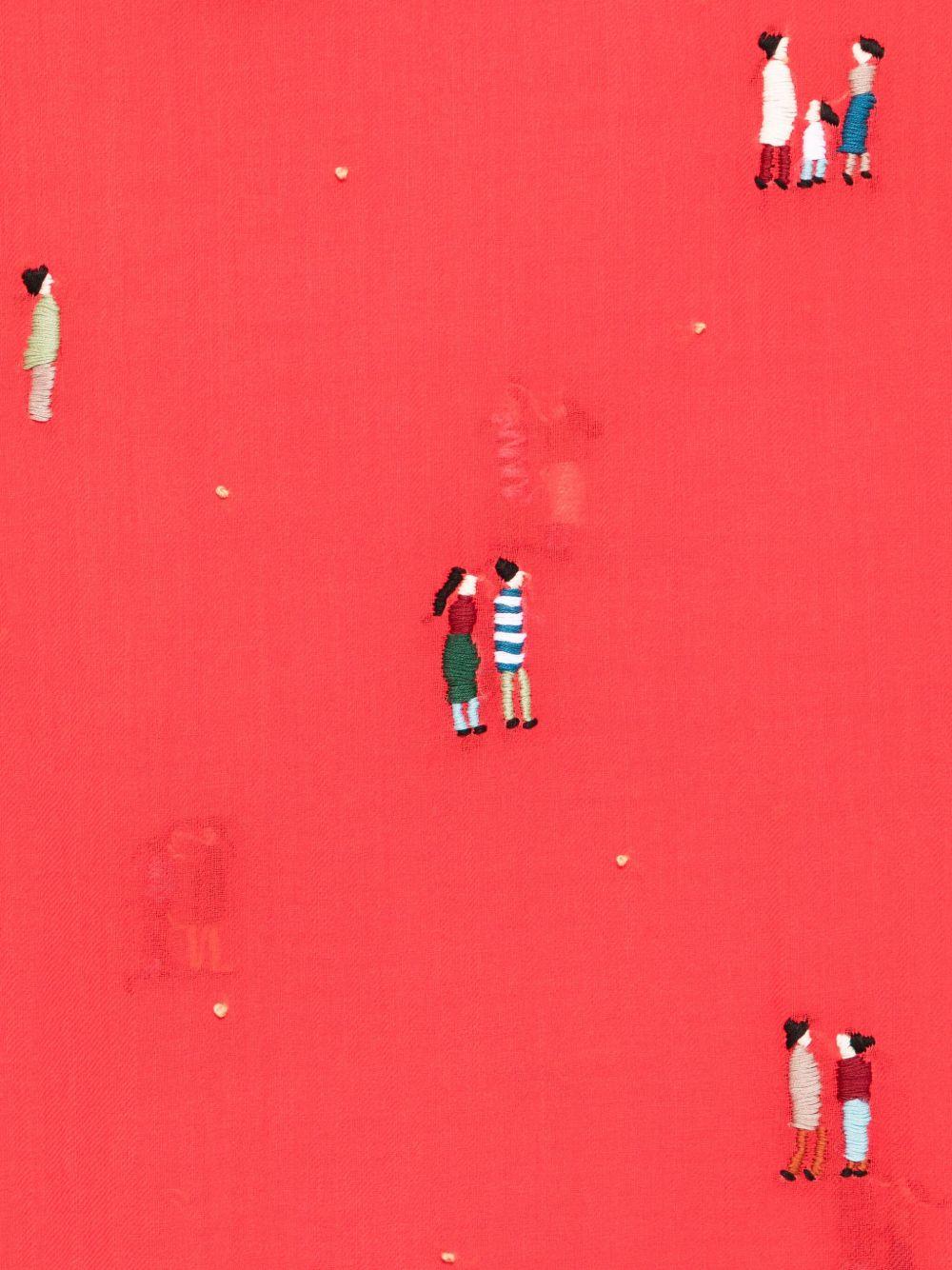 SGOMBERO CANTINE Foulard 'Pegaso' rosso 