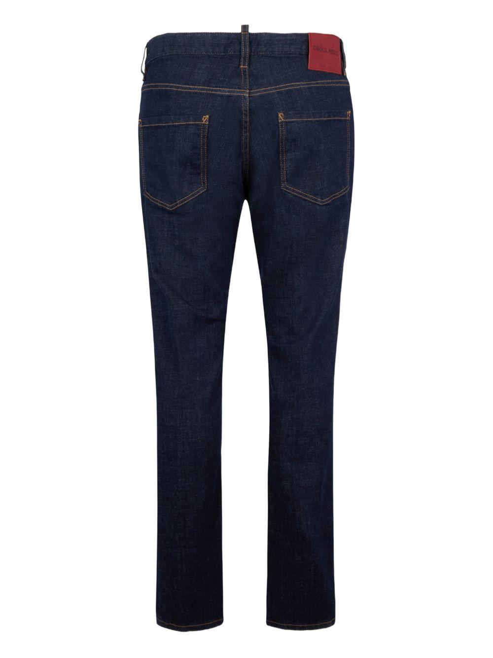 DSQUARED2 Jeans lunghi in cotone elasticizzato blu 