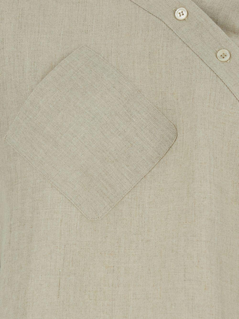 COPERNI Blusa asimmetrica in lino beige 