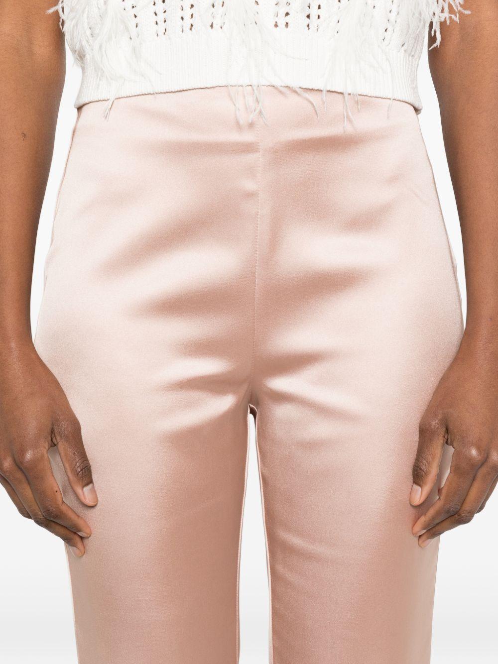 PINKO Pantaloni Pinolo rosa satinati 