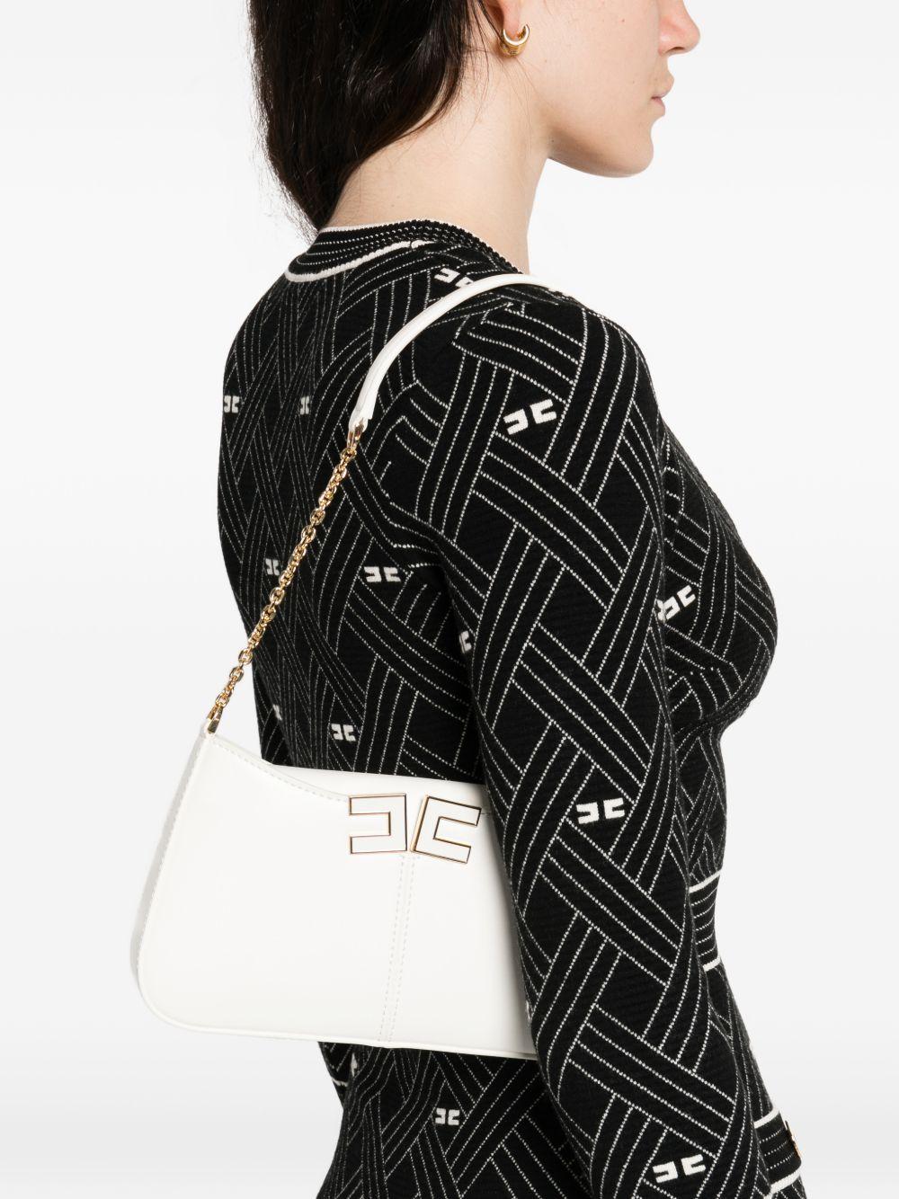 ELISABETTA FRANCHI Borsa a spalla bianca in pelle sintetica 