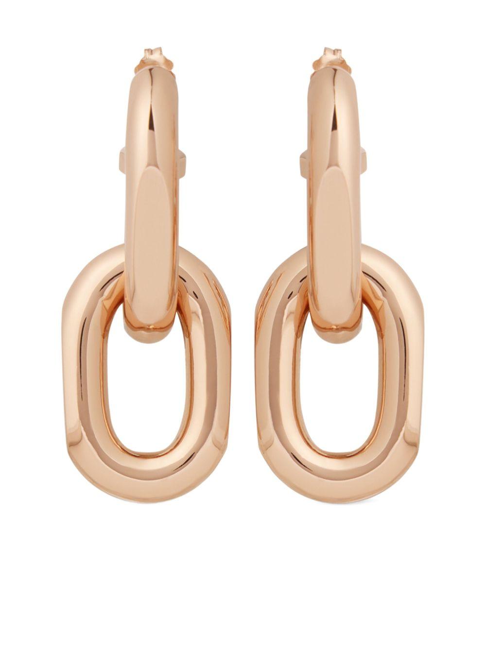 RABANNE Orecchini Double 'XL Link'  rose gold 