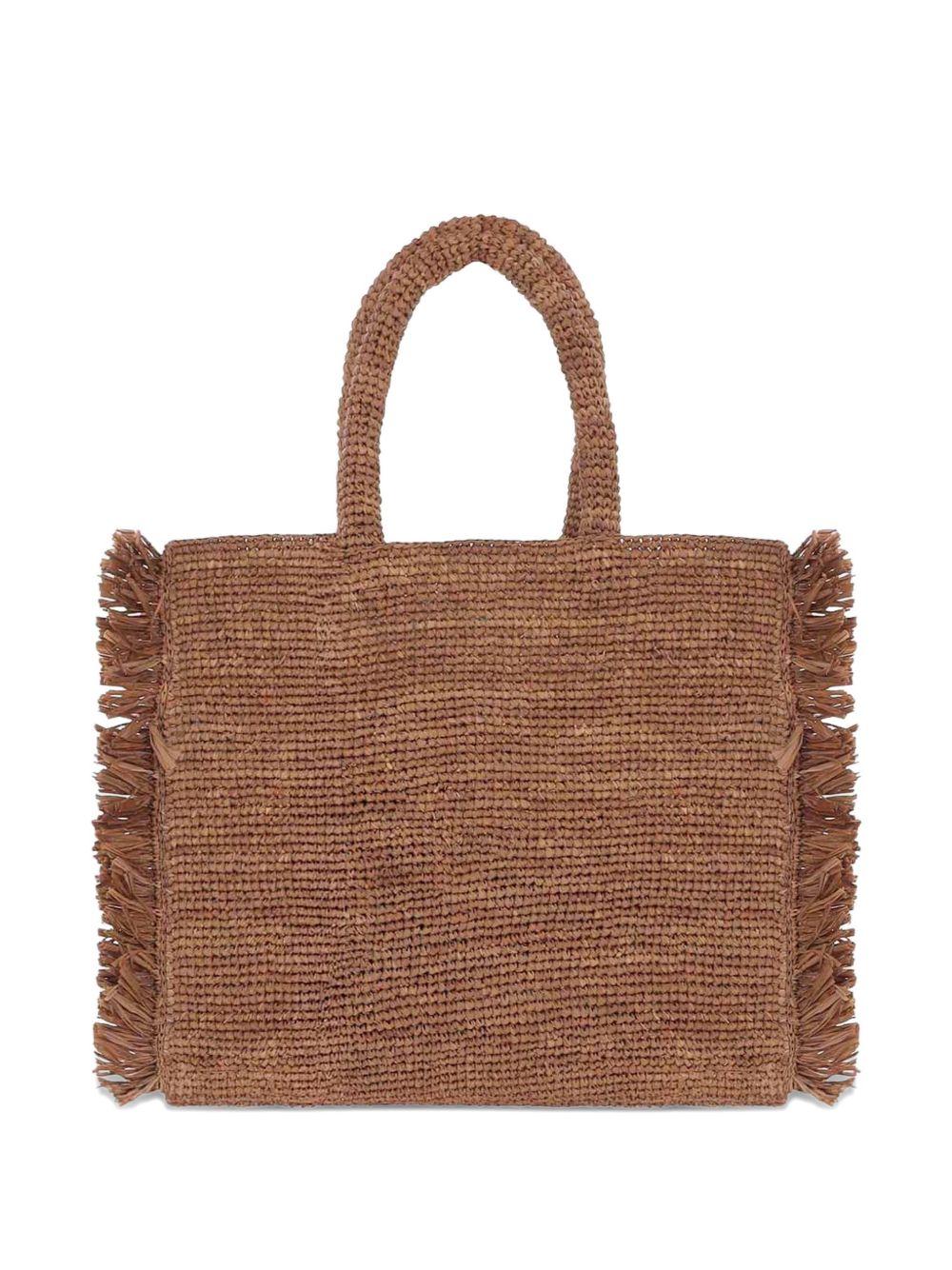 MC2 SAINT BARTH Borsa Colette Raffia Fringes in rafia marrone 