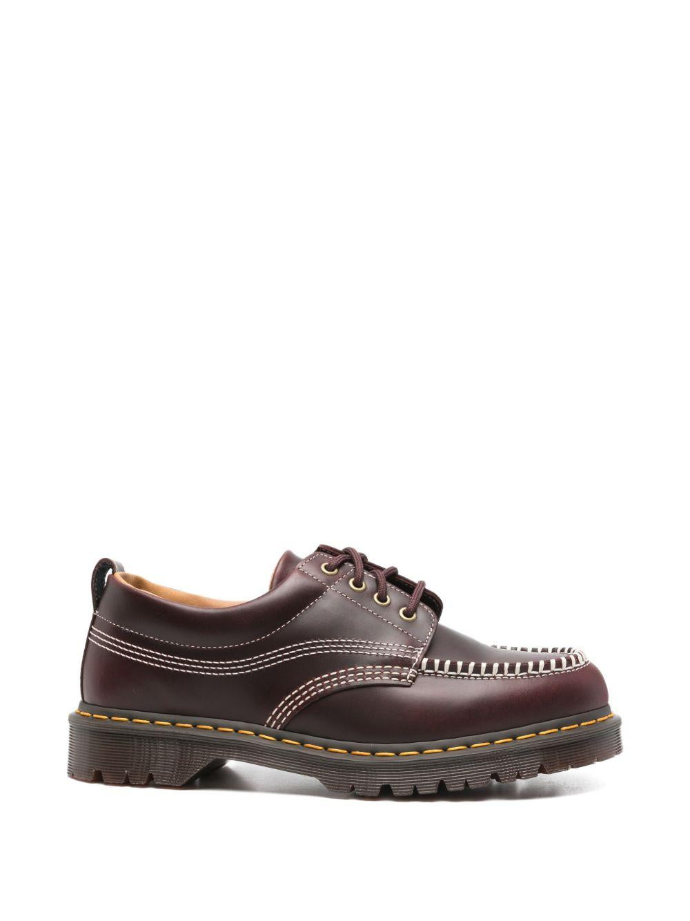 DR MARTENS Scarpe Lowell Moc in pelle bordò 