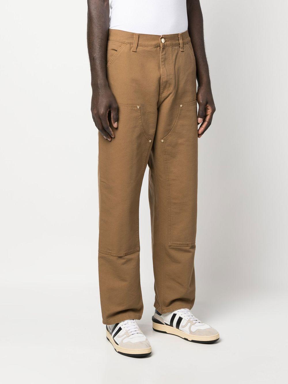 CARHARTT WIP Jeans dritto unisex in cotone marrone 