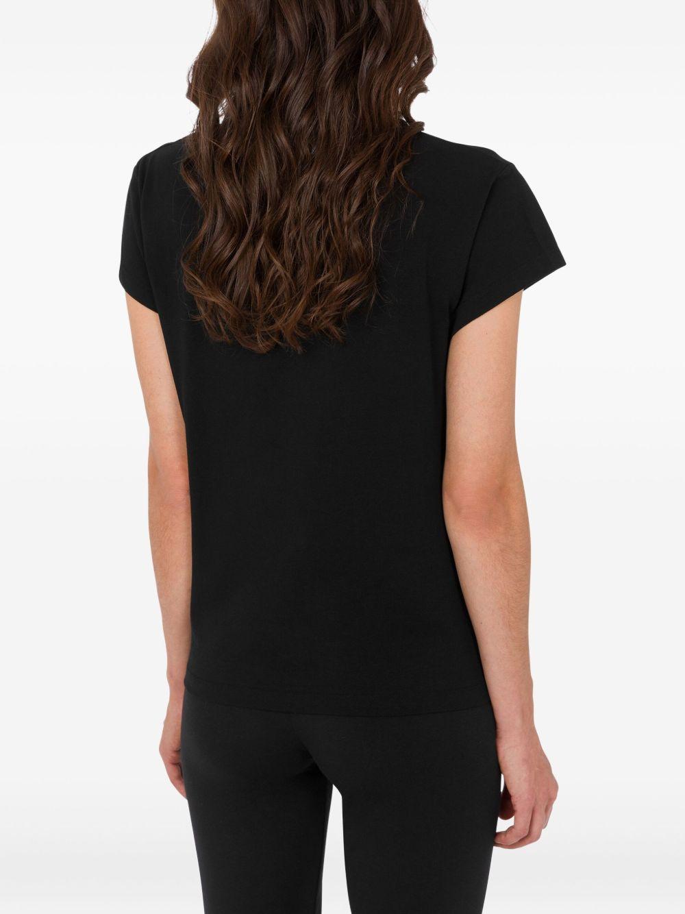 MOSCHINO UNDERWEAR Tshirt nera con logo Teddy Bear 