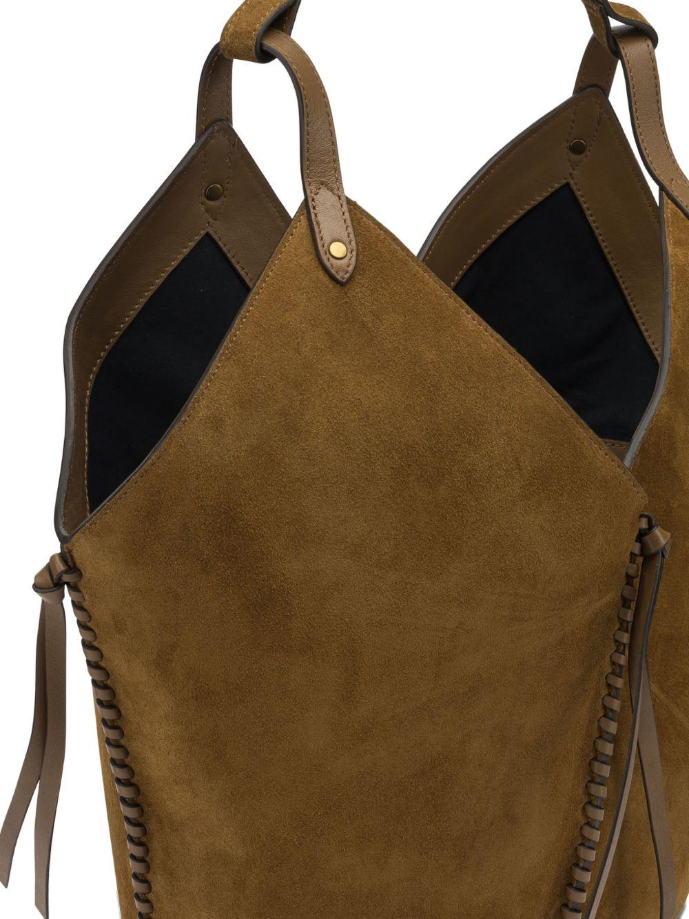ISABEL MARANT Borsa a spalla Tampa in camoscio marrone 