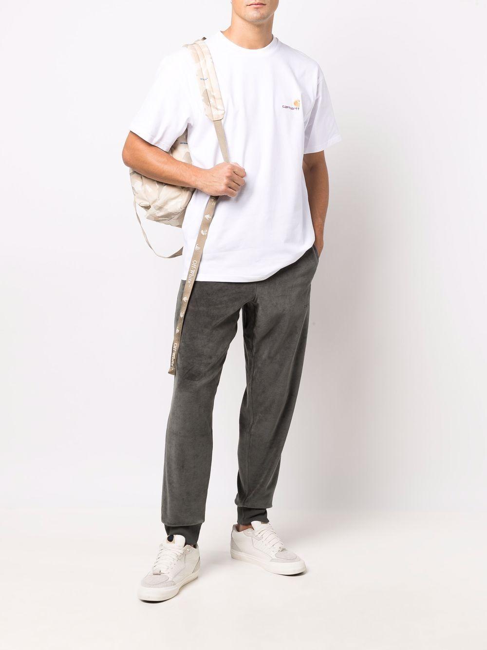 CARHARTT WIP T-shirt in cotone bianco girocollo con logo 