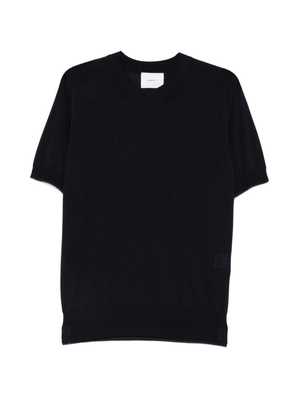FUMAGALLI T-shirt in maglia Mavy in lana merino blu 