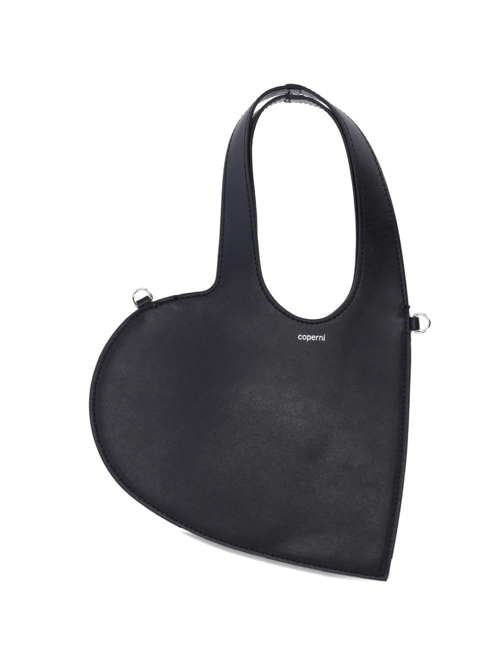 COPERNI Borsa Baby Heart in pelle nera 