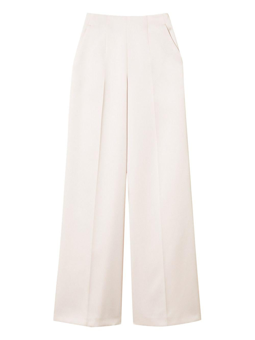 TWINSET Pantaloni color panna a vita alta 