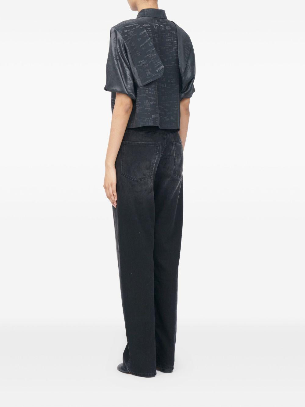 MM6 MAISON MARGIELA Camicia in jacquard grigio antracite 
