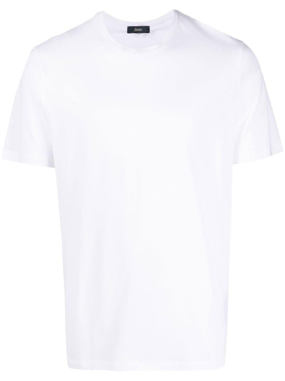 HERNO T-shirt in cotone bianco 