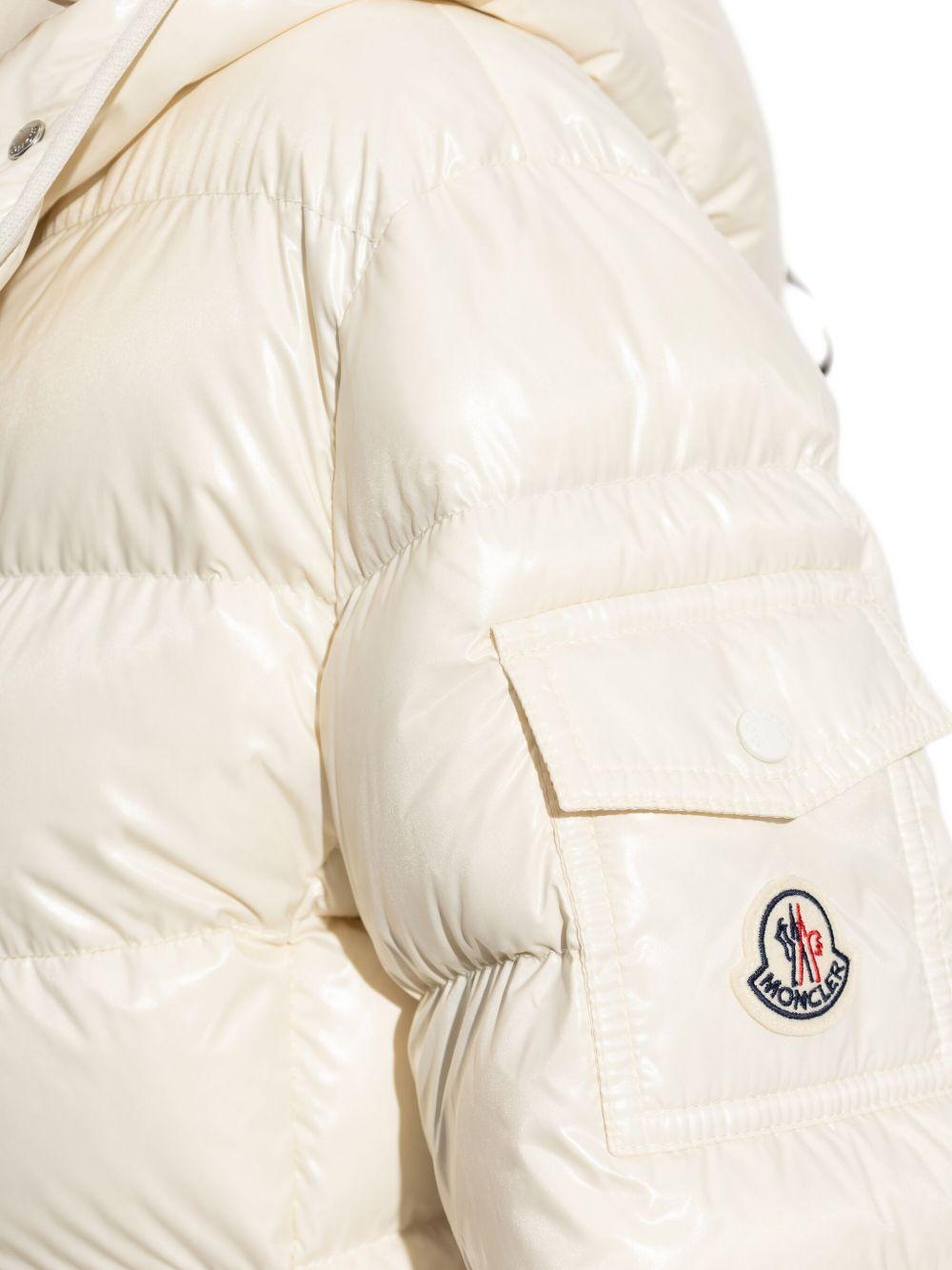 MONCLER Piumino 'Barante' con cappuccio color crema 