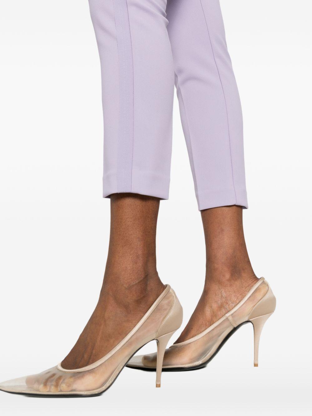 ELISABETTA FRANCHI Pantaloni taglio sartoriale in tessuto lilla 