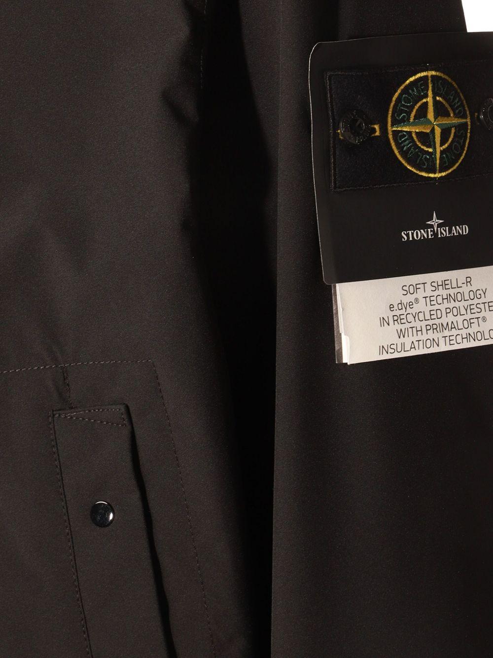 STONE ISLAND Giacca imbottita con patch logo 