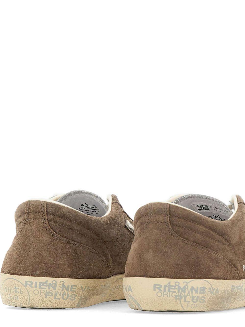 PREMIATA Sneakers David in camoscio marrone con logo 