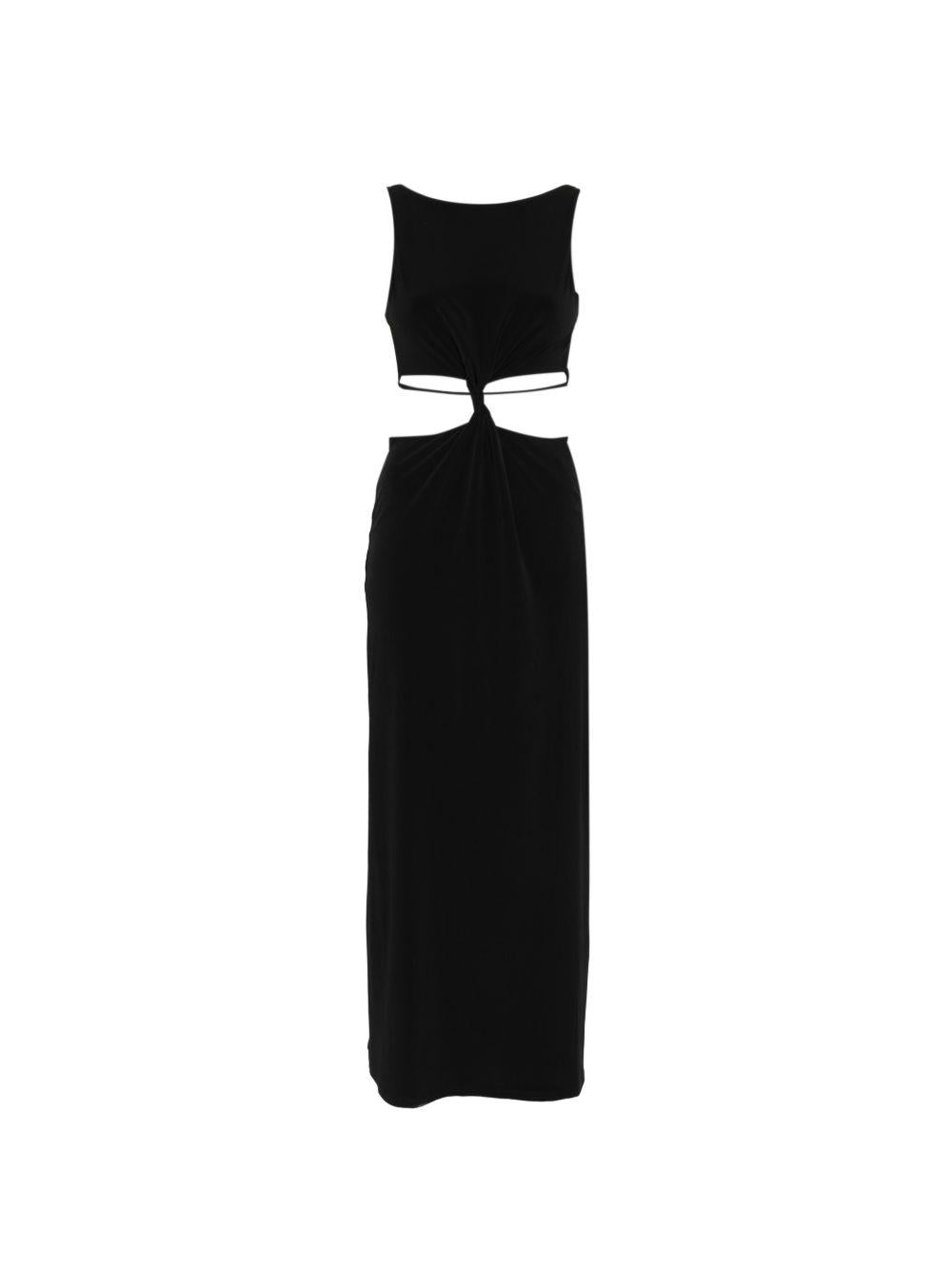 ELEH Abito midi nero cut-out 