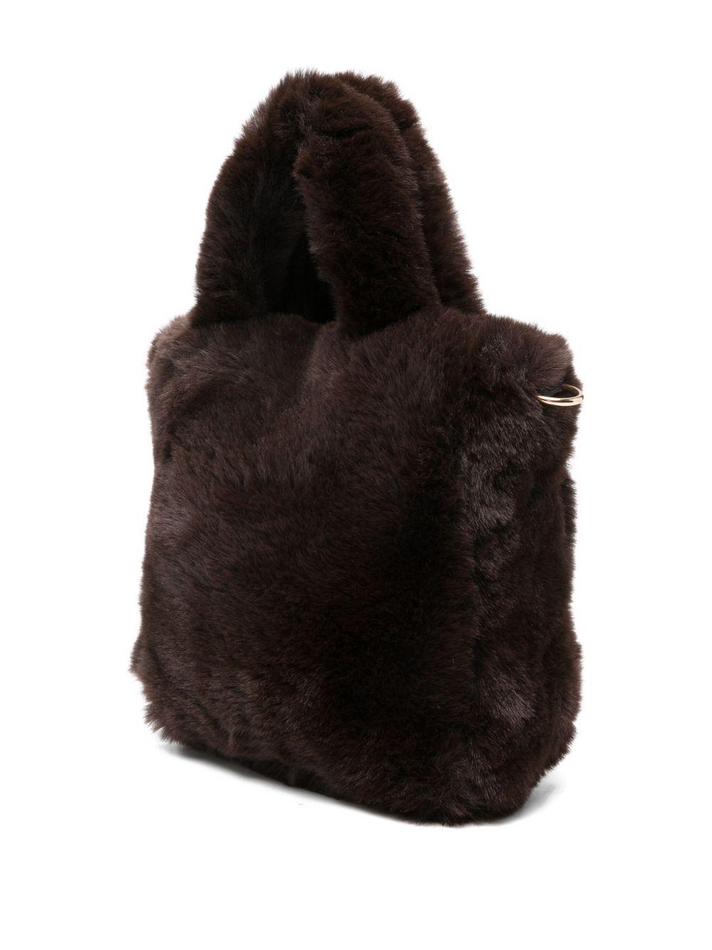 LIUJO Borsa marrone in eco-pelliccia 