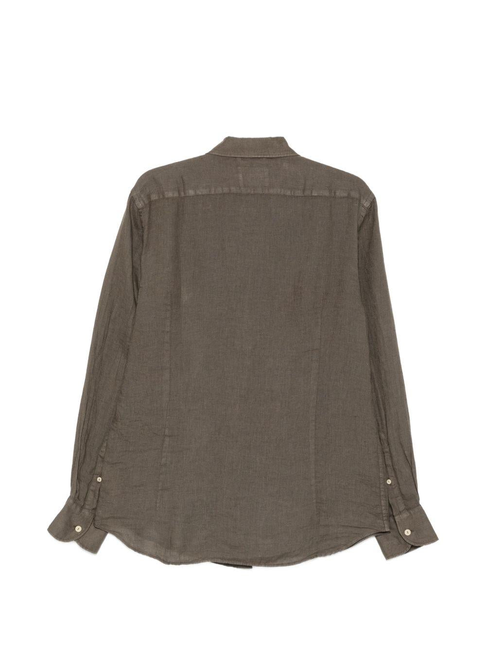 MC2 SAINT BARTH Camicia in lino verde scuro 