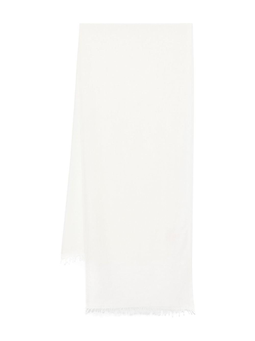FALIERO SARTI Sciarpa Dianetta in cashmere e seta bianca 