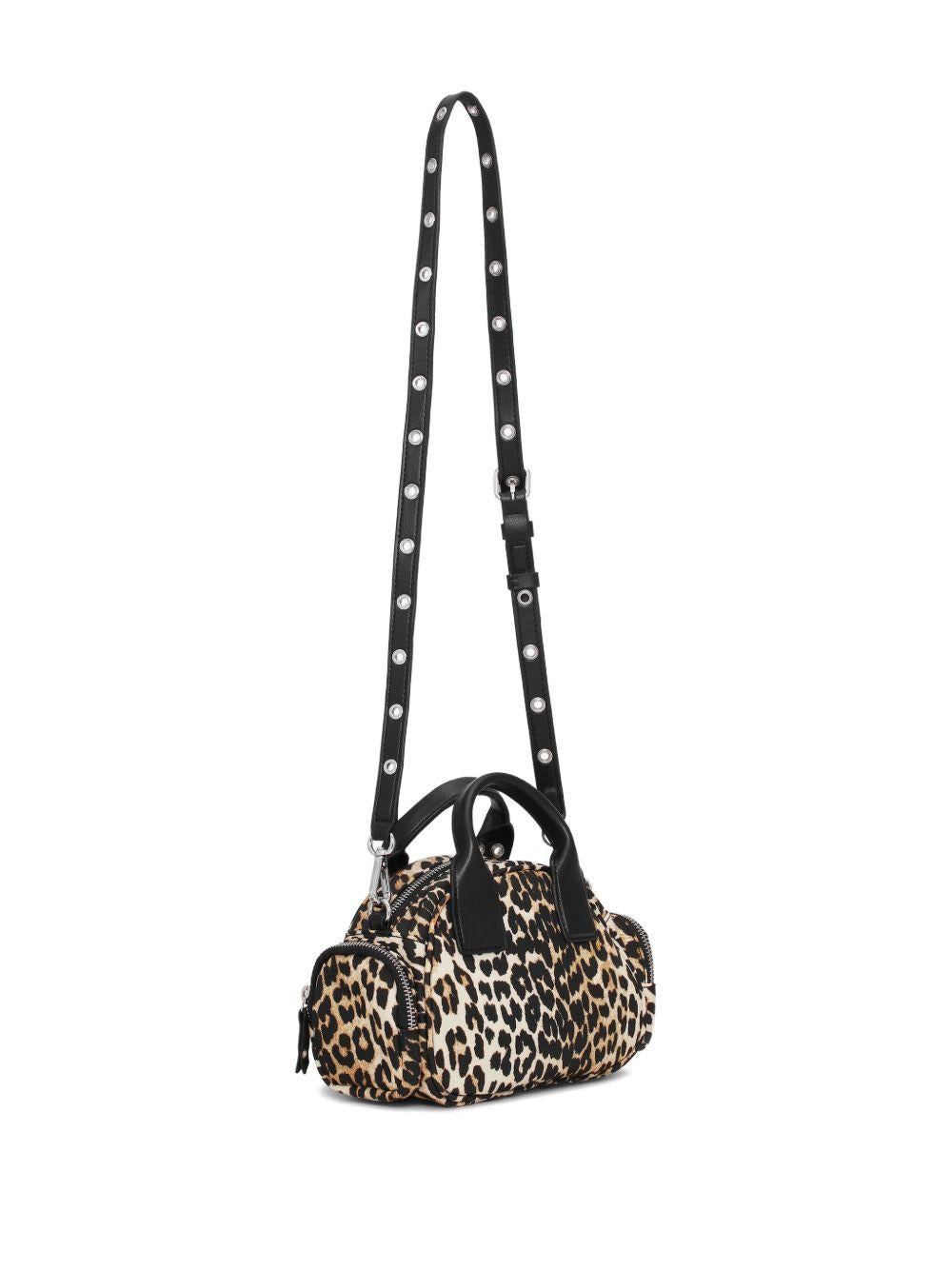 GANNI Borsa tote leopardata 