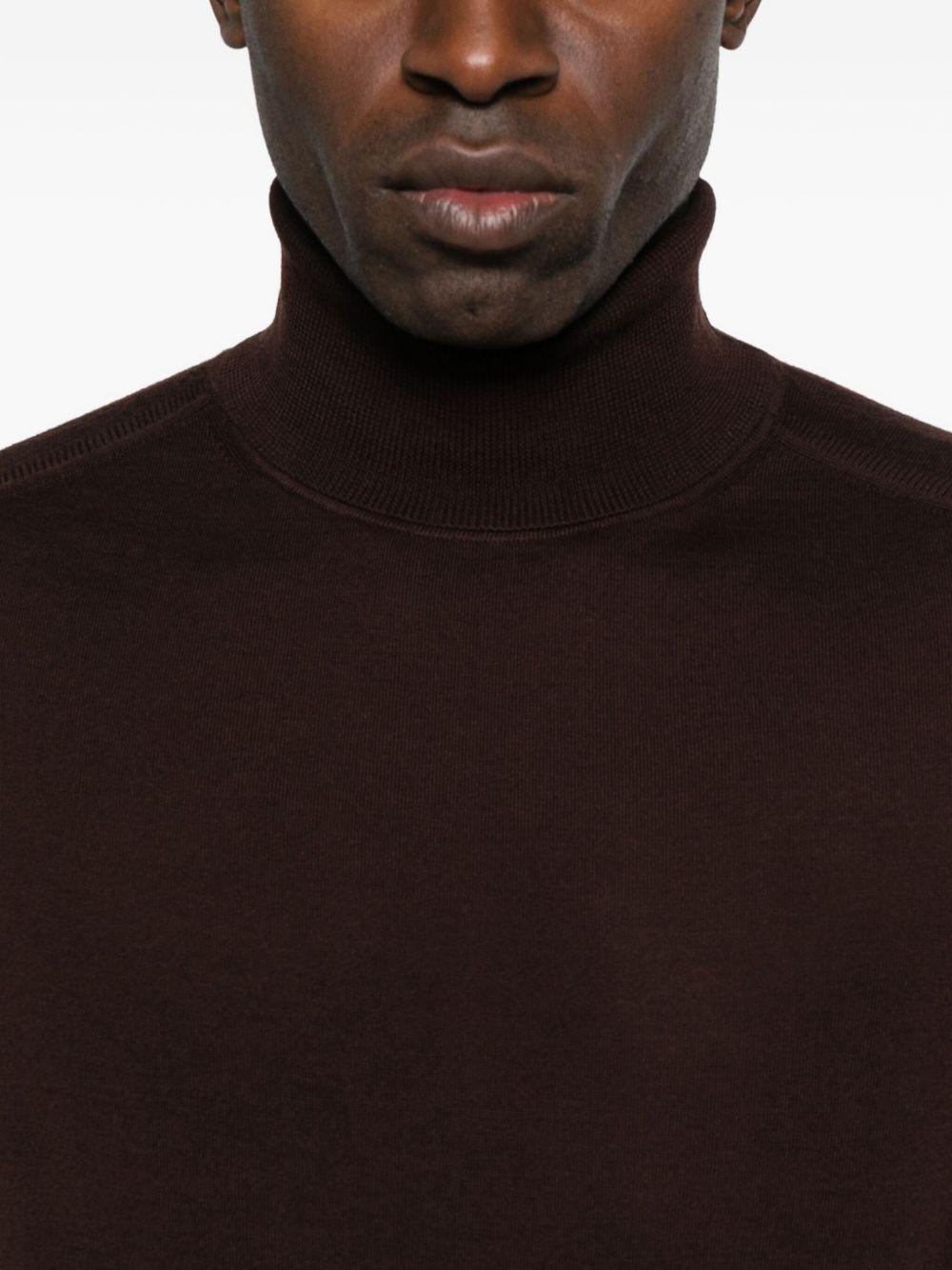 PAUL SMITH Maglia a collo alto burgundy 
